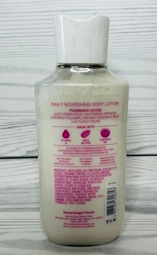 Bath & Body Works Malibu Heat Body Lotion 8 oz (Pack of 2) - Tropical Scent Moisturizer - görsel 6
