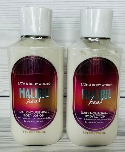 Bath & Body Works Malibu Heat Body Lotion 8 oz (Pack of 2) - Tropical Scent Moisturizer - görsel 4