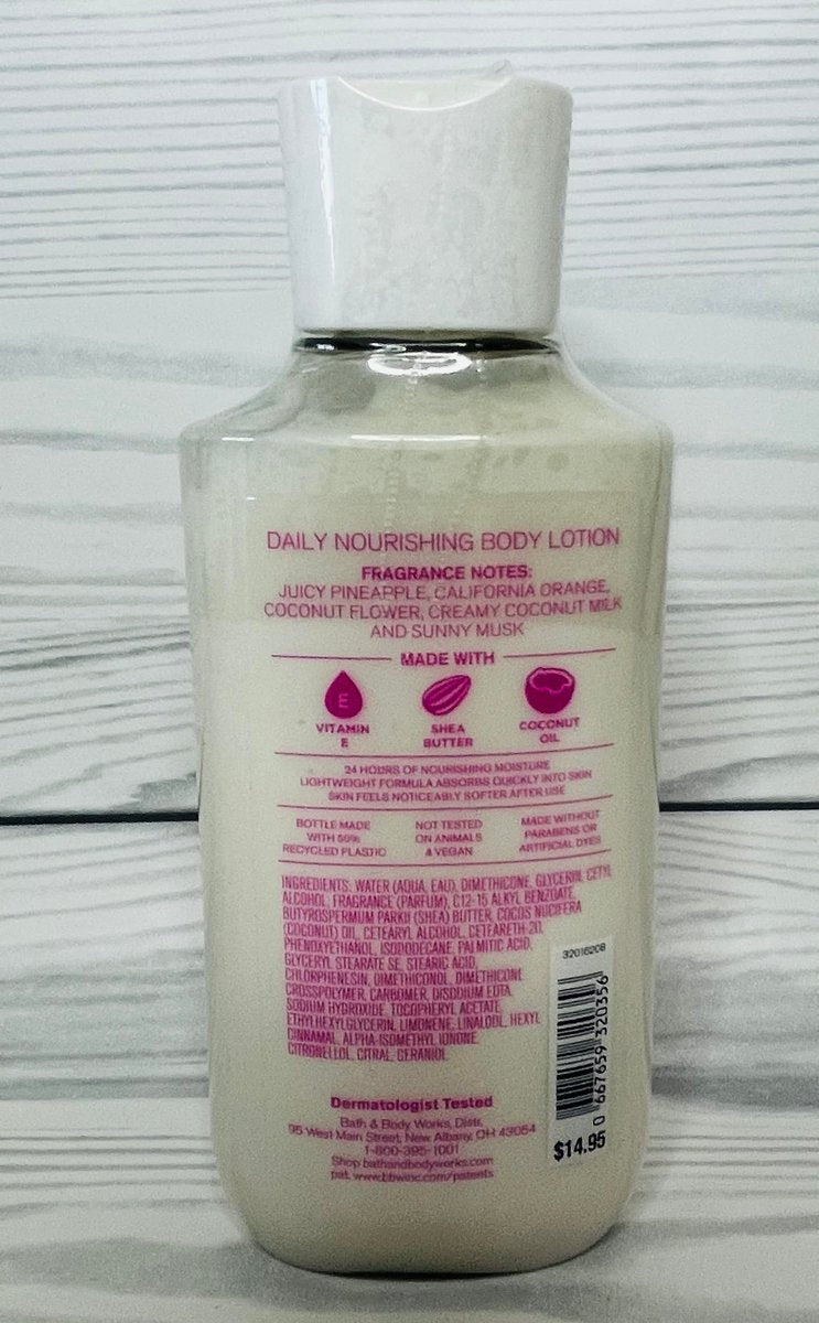 Bath & Body Works Malibu Heat Body Lotion 8 oz (Pack of 2) - Tropical Scent Moisturizer - görsel 5