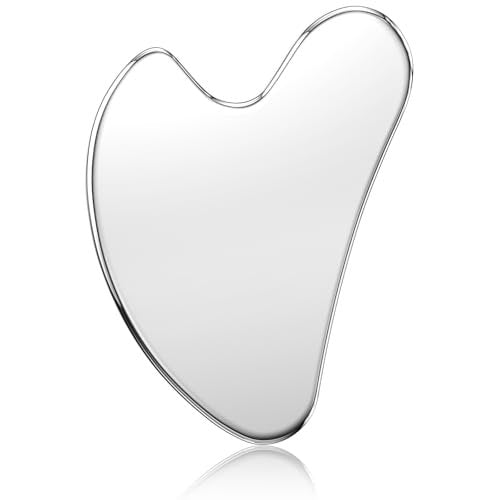 CAEYPOAR Stainless Steel Gua Sha Facial Tool - Upgrade Metal Guasha for Face & Body, Muscle Tension & Puffiness Relief, Skin Care Gift for Women - görsel 2