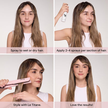L'ANGE HAIR Thermal Agent Heat Protectant Spray – 450°F Heat Protection, Frizz Control & Shine, 4 fl oz