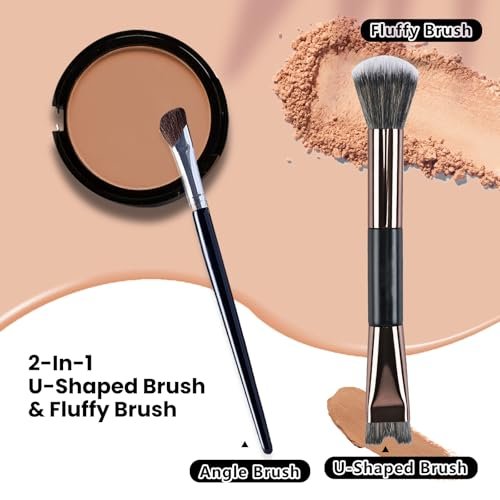 2-Piece Nose Contour Brush Set – 2-in-1 U-Shaped & Fluffy Angled Brush for Sculpting & Defining - görsel 8