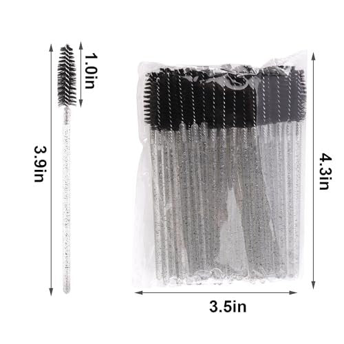 Exacoo 500pcs Disposable Eyebrow Brush & Lash Spoolies for Eyelash Extensions - Multicolor Plastic Mascara Wands - görsel 11