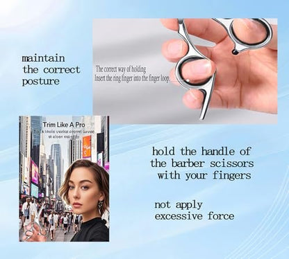 Xolaawa Hair Cutting Scissors & Thinning Shears Kit – Premium Stainless Steel Salon Scissors for Professional Hairdressing & Home Use