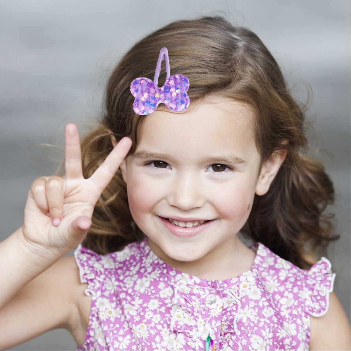 12 Pairs Glitter Hair Clips for Girls - Cute Toddler Hair Accessories Multicolor Shaped Clips - görsel 11