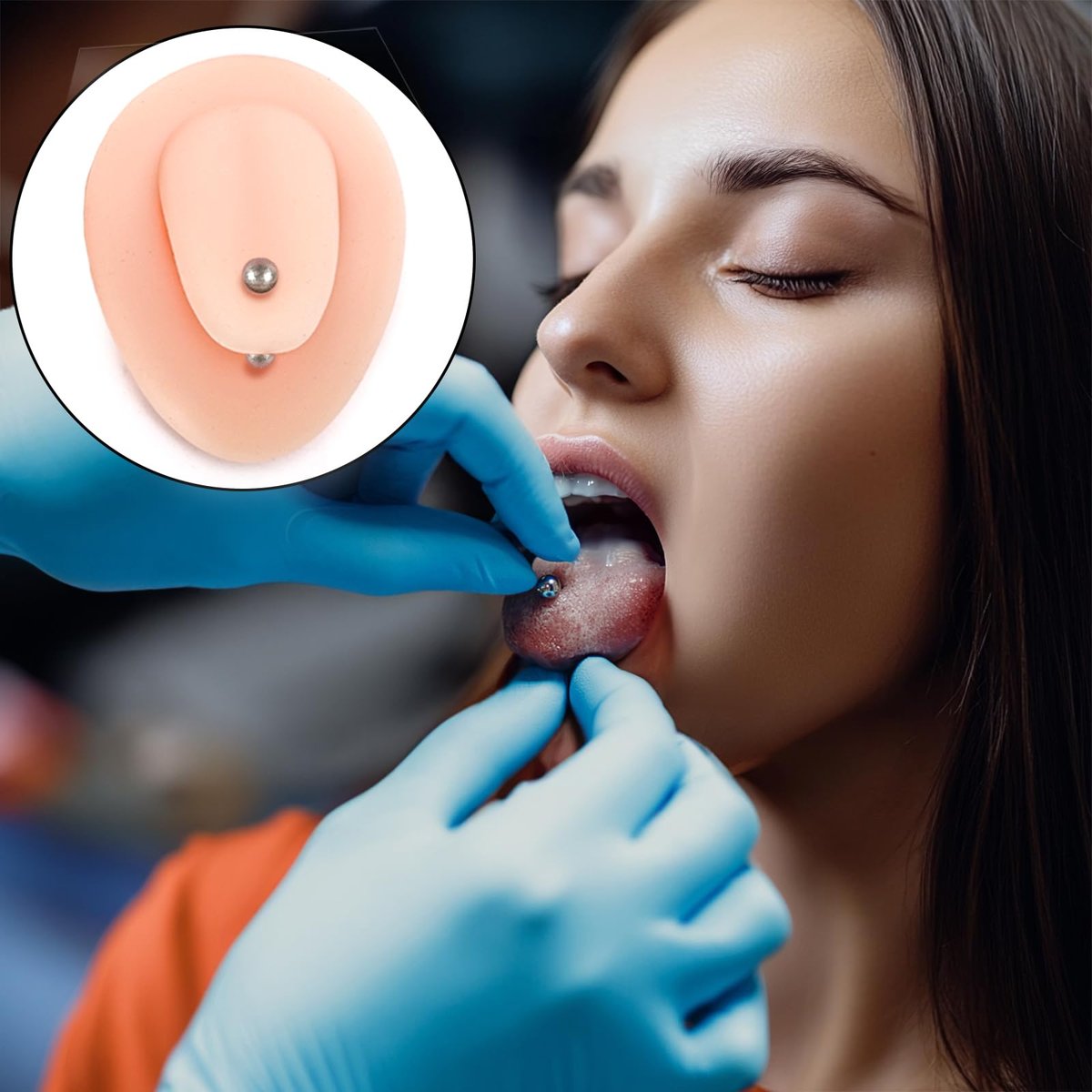 Acshio 7-Pack Silicone Piercing Model Set – Soft, Flexible Body Parts Displays for Practice – 3D Simulation Tool Kit for Novice Piercers Avelisse
