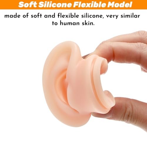 Acshio 7-Pack Silicone Piercing Model Set – Soft, Flexible Body Parts Displays for Practice – 3D Simulation Tool Kit for Novice Piercers Avelisse