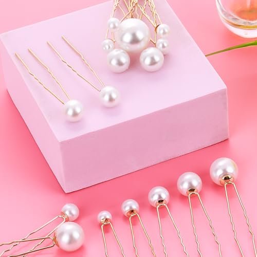 36-Piece Pearl Bobby Pins Set - Gold Tone Imitation Pearl Hair Pins for Wedding, Bridal, and Everyday Styles - görsel 6