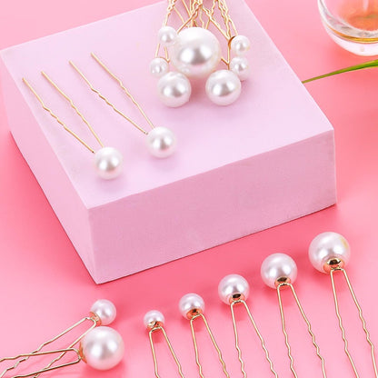 36-Piece Pearl Bobby Pins Set - Gold Tone Imitation Pearl Hair Pins for Wedding, Bridal, and Everyday Styles