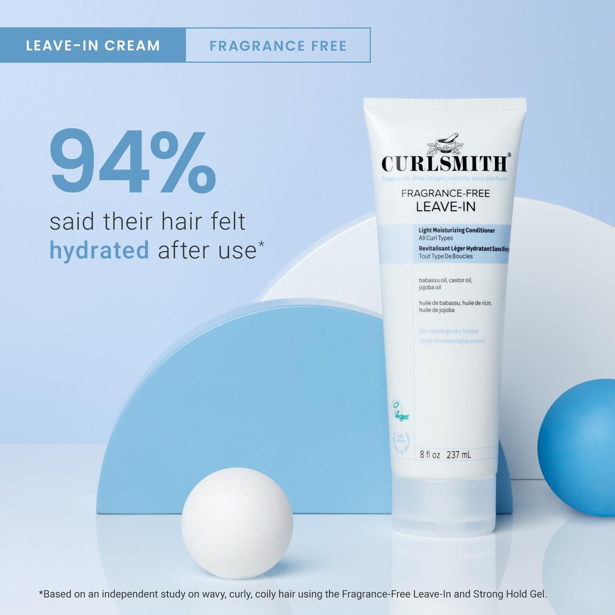 CURLSMITH Fragrance-Free Leave In Conditioner – Hydrating Deep Conditioner for Soft, Defined Curls (8 oz) - görsel 8