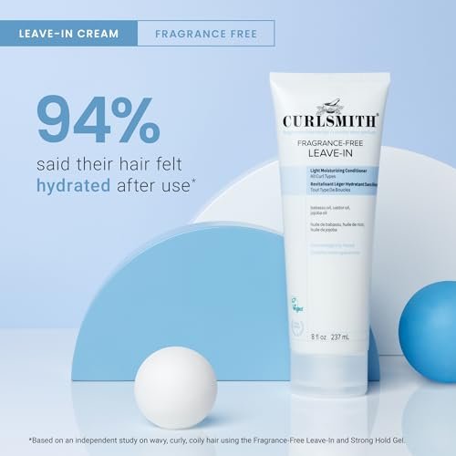 CURLSMITH Fragrance-Free Leave In Conditioner – Hydrating Deep Conditioner for Soft, Defined Curls (8 oz) - görsel 7