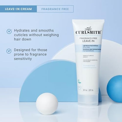 CURLSMITH Fragrance-Free Leave In Conditioner – Hydrating Deep Conditioner for Soft, Defined Curls (8 oz)