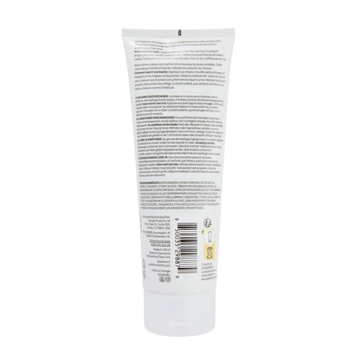 CURLSMITH Fragrance-Free Leave In Conditioner – Hydrating Deep Conditioner for Soft, Defined Curls (8 oz) - görsel 16