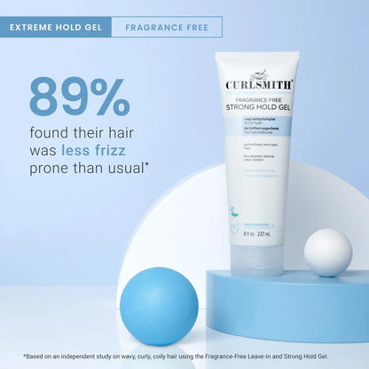 CURLSMITH Fragrance-Free Strong Hold Styling Gel - Long-Lasting Frizz Control for Defined Curls (8 oz) Avelisse