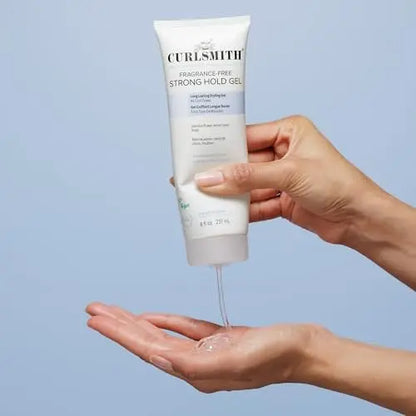 CURLSMITH Fragrance-Free Strong Hold Styling Gel - Long-Lasting Frizz Control for Defined Curls (8 oz) Avelisse