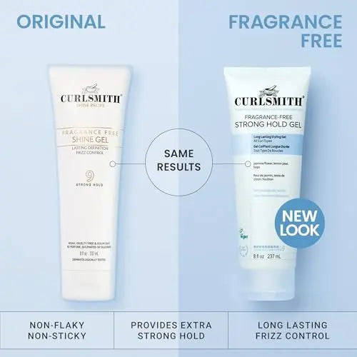 CURLSMITH Fragrance-Free Strong Hold Styling Gel - Long-Lasting Frizz Control for Defined Curls (8 oz) Avelisse