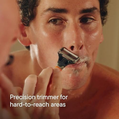Harry's Original Shaving Kit for Men - Razor Handle, 15 Blade Refills, Travel Cover - German Engineered - Orange Avelisse
