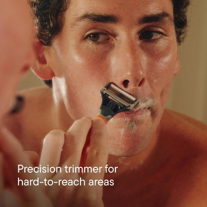 Harry's Original Shaving Kit for Men - Razor Handle, 15 Blade Refills, Travel Cover - German Engineered - Orange Avelisse