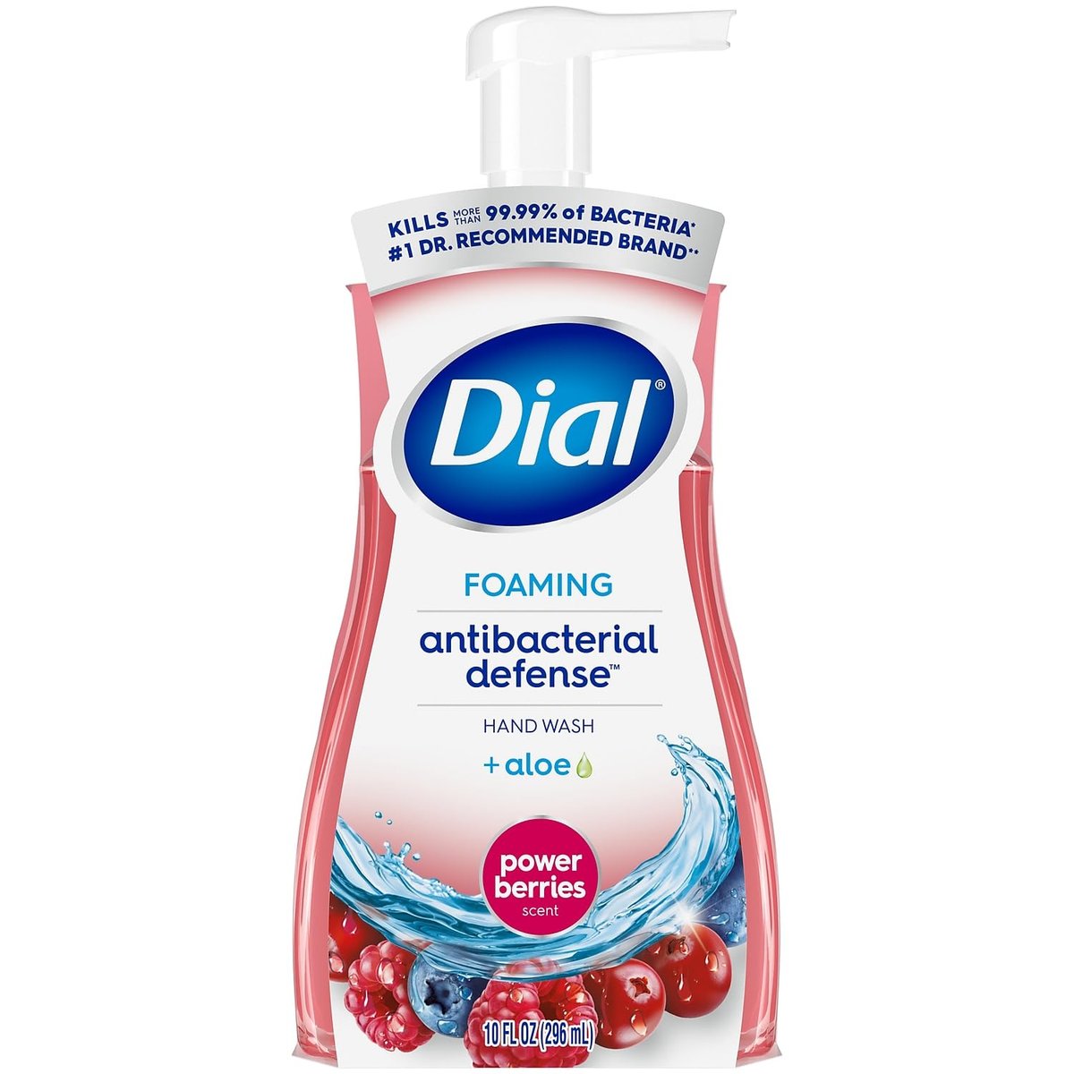 Dial Antibacterial Defense Foaming Hand Soap, Power Berries Scent, 10 Fl. Oz. (Pack of 8) - görsel 1