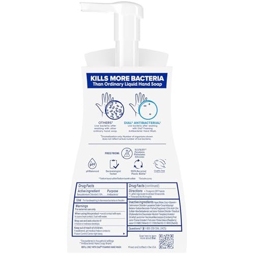 Dial Antibacterial Defense Foaming Hand Soap, Power Berries Scent, 10 Fl. Oz. (Pack of 8) - görsel 4