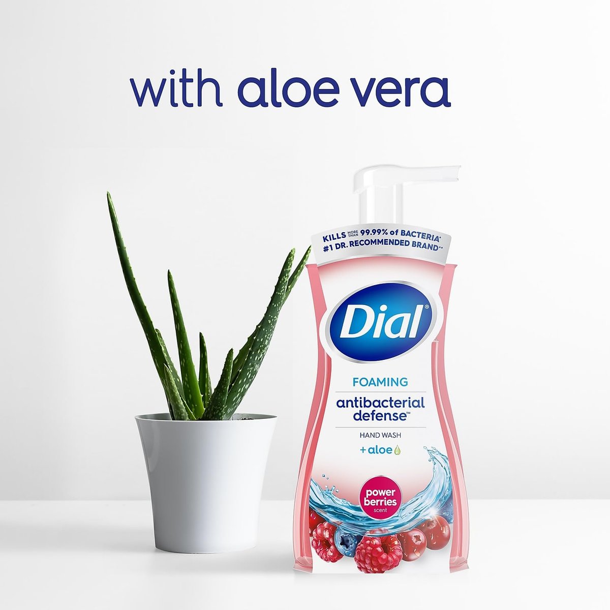 Dial Antibacterial Defense Foaming Hand Soap, Power Berries Scent, 10 Fl. Oz. (Pack of 8) - görsel 11