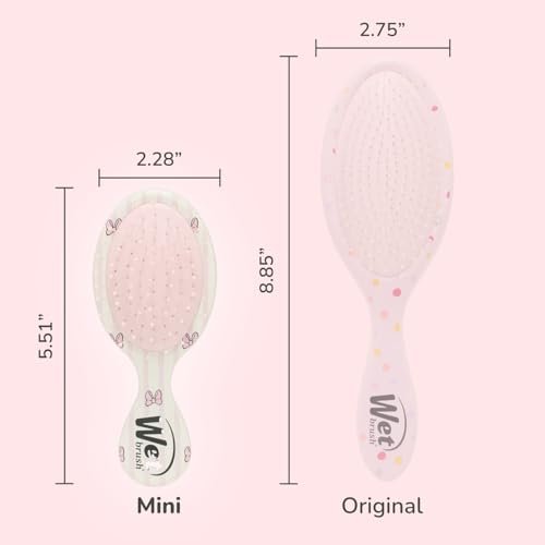 Wet Brush Hello Disney Minnie Mouse Detangling Travel Hair Brush – Mini, Pain-Free, Ultra-Soft IntelliFlex Bristles for All Hair Types (Limited Edition) - görsel 7