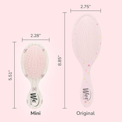 Wet Brush Hello Disney Minnie Mouse Detangling Travel Hair Brush – Mini, Pain-Free, Ultra-Soft IntelliFlex Bristles for All Hair Types (Limited Edition)