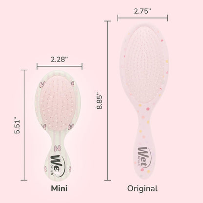 Wet Brush Hello Disney Minnie Mouse Detangling Travel Hair Brush – Mini, Pain-Free, Ultra-Soft IntelliFlex Bristles for All Hair Types (Limited Edition)