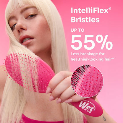 Wet Brush Hello Disney Minnie Mouse Detangling Travel Hair Brush – Mini, Pain-Free, Ultra-Soft IntelliFlex Bristles for All Hair Types (Limited Edition)