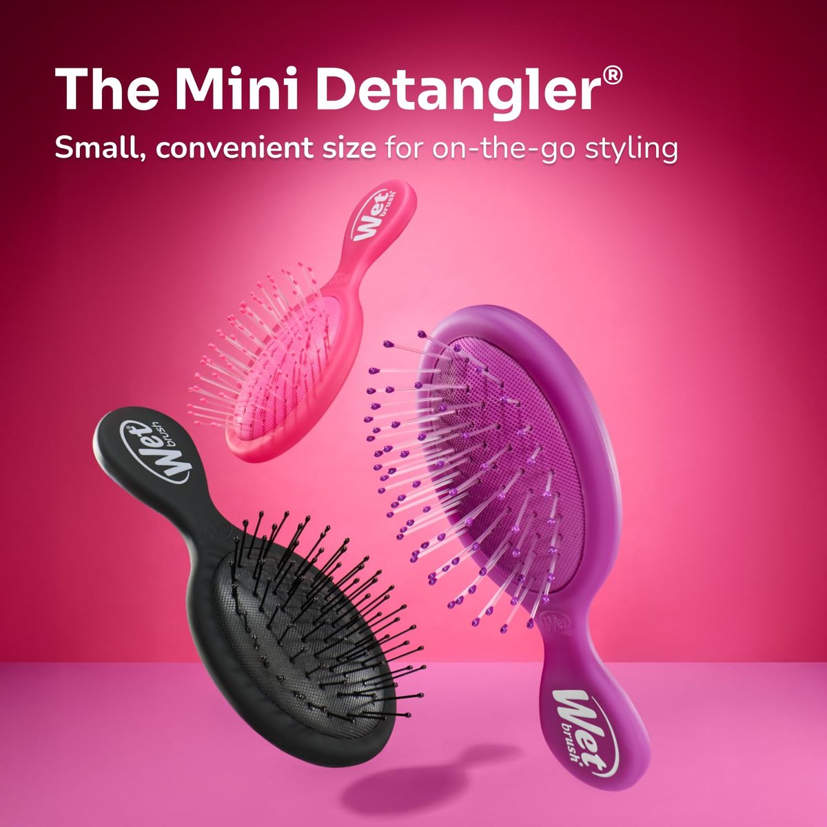 Wet Brush Hello Disney Minnie Mouse Detangling Travel Hair Brush – Mini, Pain-Free, Ultra-Soft IntelliFlex Bristles for All Hair Types (Limited Edition) - görsel 18