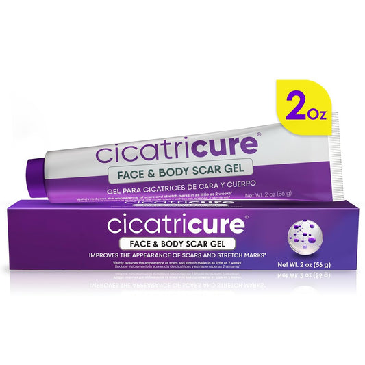 Cicatricure Advanced Scar Gel for Face & Body – Proven Results in 2 Weeks, Scar Treatment for Surgical Scars, Stretch Marks, Burns, Injuries & Acne Scars, 2 oz (56g) Avelisse