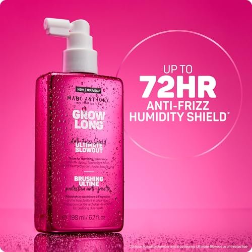 Marc Anthony Anti-Frizz Shield Ultimate Blowout Spray, Grow Long – Smooth, Shiny Hair in High Humidity – Heat Protectant – 6.7 oz - görsel 6