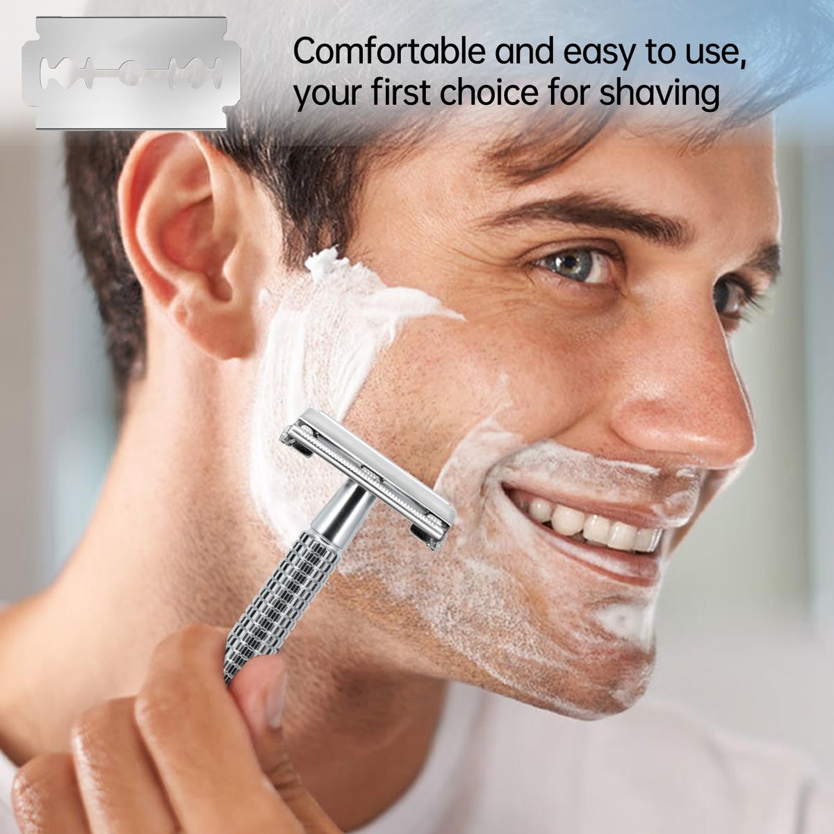 Van Der Hagen Compatible Double Edge Safety Razor Blades – 30 Pack Stainless Steel Replacement Refills for Men's Safety and Straight Razors - görsel 13