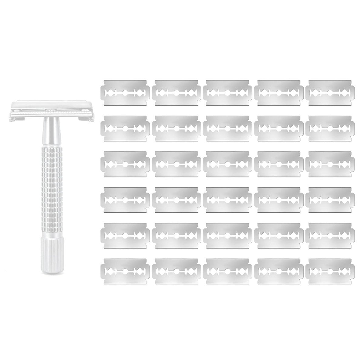 Van Der Hagen Compatible Double Edge Safety Razor Blades – 30 Pack Stainless Steel Replacement Refills for Men's Safety and Straight Razors - görsel 1