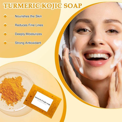 TPTAL Turmeric Wash and Care Two Piece Set – Turmeric Facial Cleanser & Turmeric Soap Bar for Deep Cleansing Face & Body Avelisse