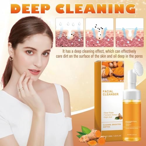 TPTAL Turmeric Wash and Care Two Piece Set – Turmeric Facial Cleanser & Turmeric Soap Bar for Deep Cleansing Face & Body Avelisse