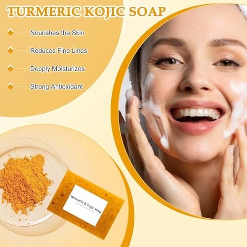 TPTAL Turmeric Wash and Care Two Piece Set – Turmeric Facial Cleanser & Turmeric Soap Bar for Deep Cleansing Face & Body Avelisse