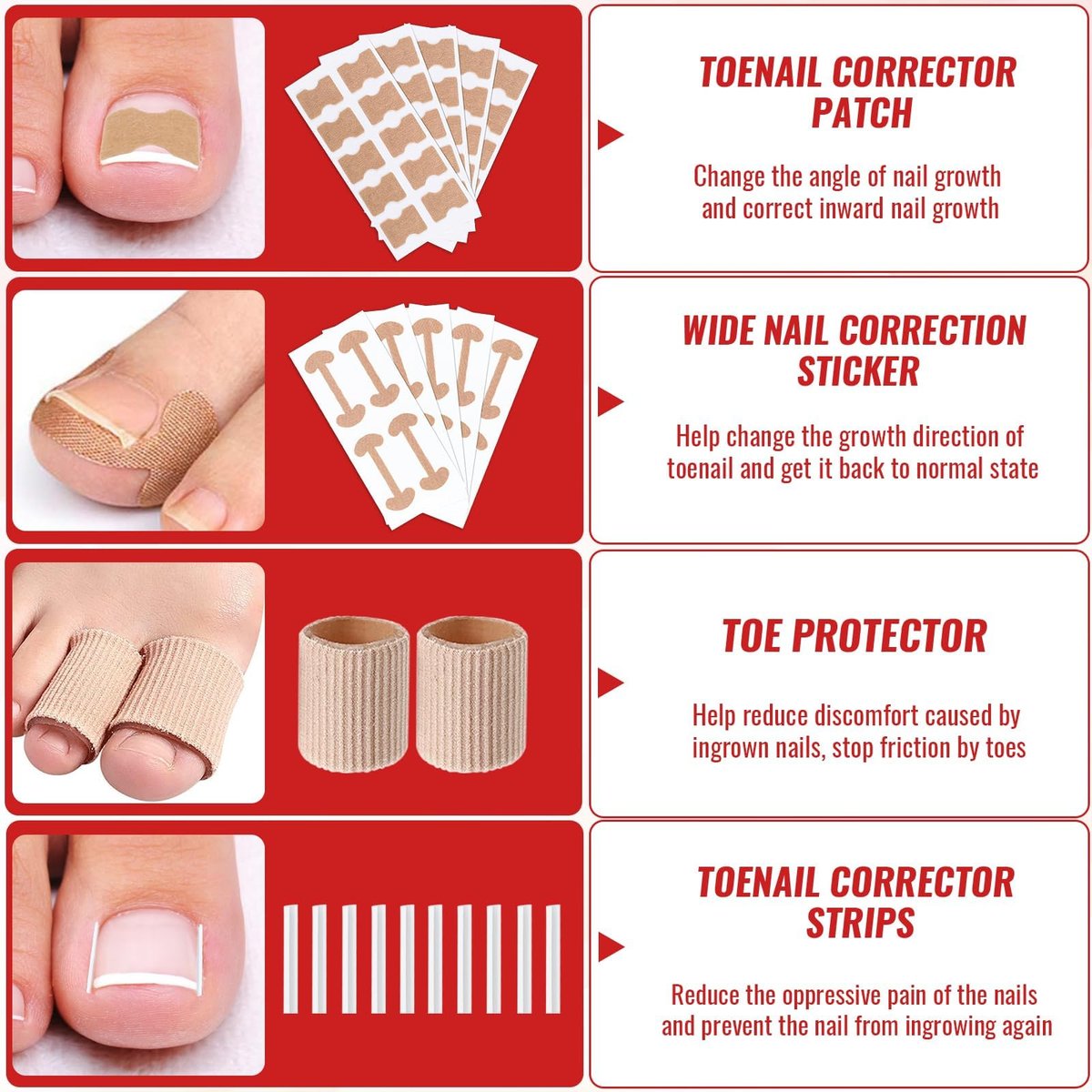 Ingrown Toenail Removal Kit – Complete Tool Set with Corrector, Drops, Patches, Clipper & File | YEQOIZ Avelisse