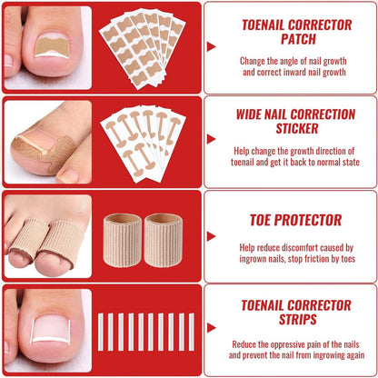 Ingrown Toenail Removal Kit – Complete Tool Set with Corrector, Drops, Patches, Clipper & File | YEQOIZ Avelisse