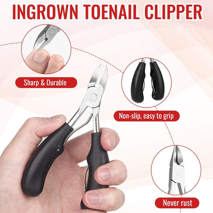 Ingrown Toenail Removal Kit – Complete Tool Set with Corrector, Drops, Patches, Clipper & File | YEQOIZ Avelisse