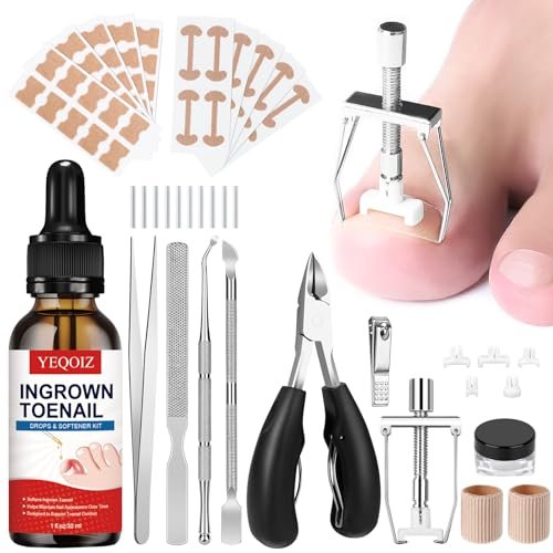 Ingrown Toenail Removal Kit – Complete Tool Set with Corrector, Drops, Patches, Clipper & File | YEQOIZ Avelisse