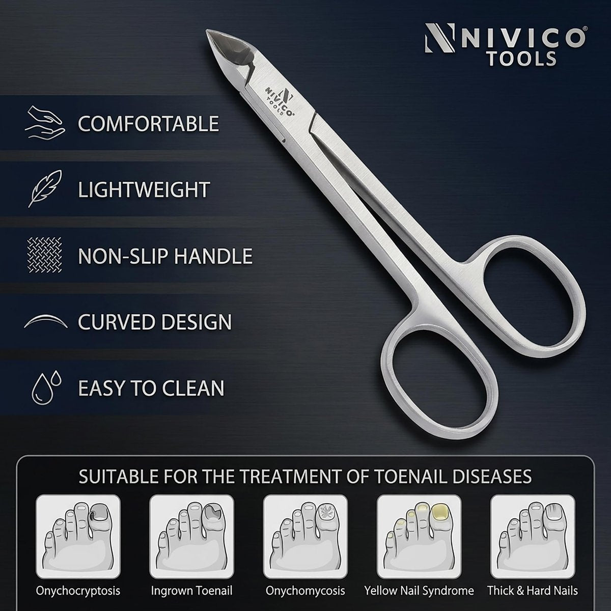 Nivico Tools Premium Cuticle Nipper – Professional Surgical Stainless Steel Cuticle Trimmer & Hangnail Clipper with Ring Handle for Manicure & Pedicure - görsel 13