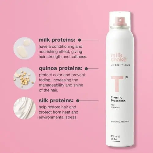 milk_shake Life Styling Thermo Protector 200 ml – Heat Protectant Spray for All Hair Types Avelisse