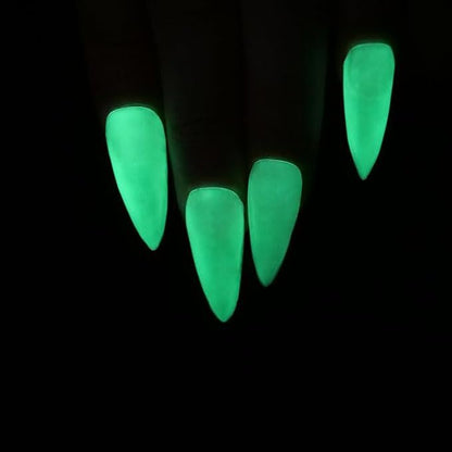 Oumisaya Glow in the Dark Clear Gel Polish 10ML - Semi-Clear Jelly Gel Polish Glow Green Color for Nail Art Design
