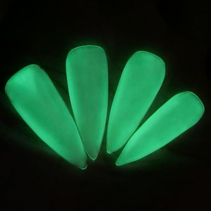 Oumisaya Glow in the Dark Clear Gel Polish 10ML - Semi-Clear Jelly Gel Polish Glow Green Color for Nail Art Design - görsel 6