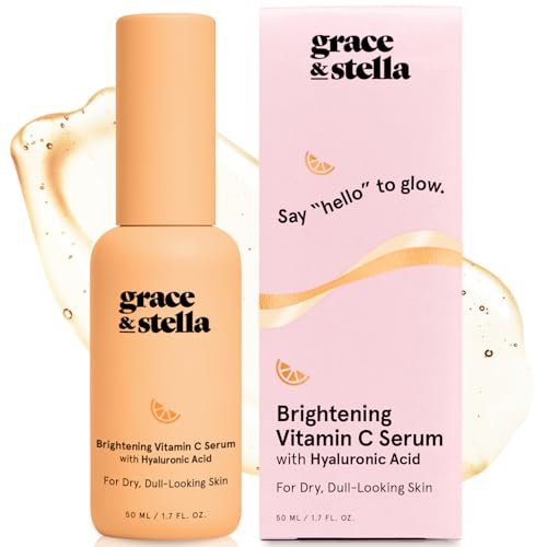 grace & stella Vitamin C Serum for Face - Brightening Serum with Hyaluronic Acid, 50ml / 1.7 fl oz, Vegan Skincare - görsel 2