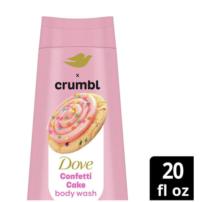 Dove Moisturizing Body Wash & Scrub Limited Edition Confetti Cake Scent - 20oz Wash + 15oz Scrub Avelisse