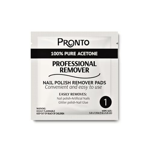 Pronto Nail Polish Remover Pads – 10 Individually Wrapped Pure Acetone Wipes for Salon & Home Use - görsel 4