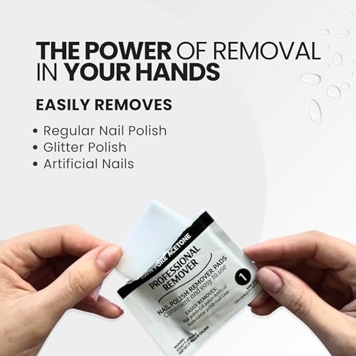 Pronto Nail Polish Remover Pads – 10 Individually Wrapped Pure Acetone Wipes for Salon & Home Use - görsel 8