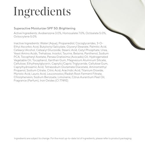 Murad Superactive Brightening Moisturizer SPF 50 – Vitamin C Sunscreen with Lipid-Boosting Technology for Preventative Aging Protection, 1.7 Fl Oz Avelisse